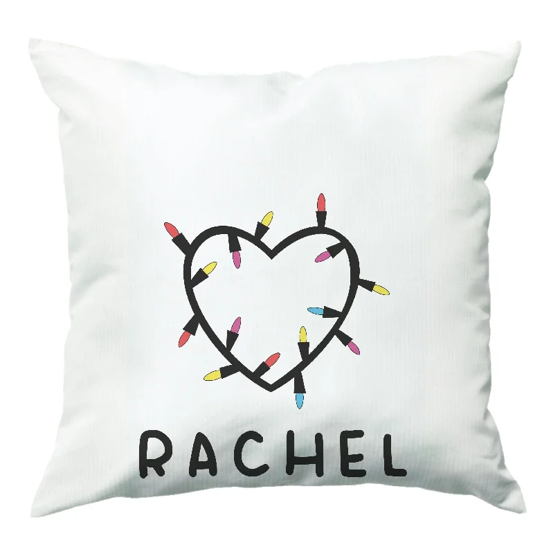 The Best Prices Heart Shaped Fairy Lights - Personalised Stranger Cushion