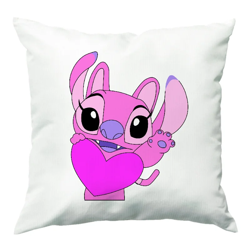 Weekend Flash Sale Holding Heart - Pink Alien Cushion
