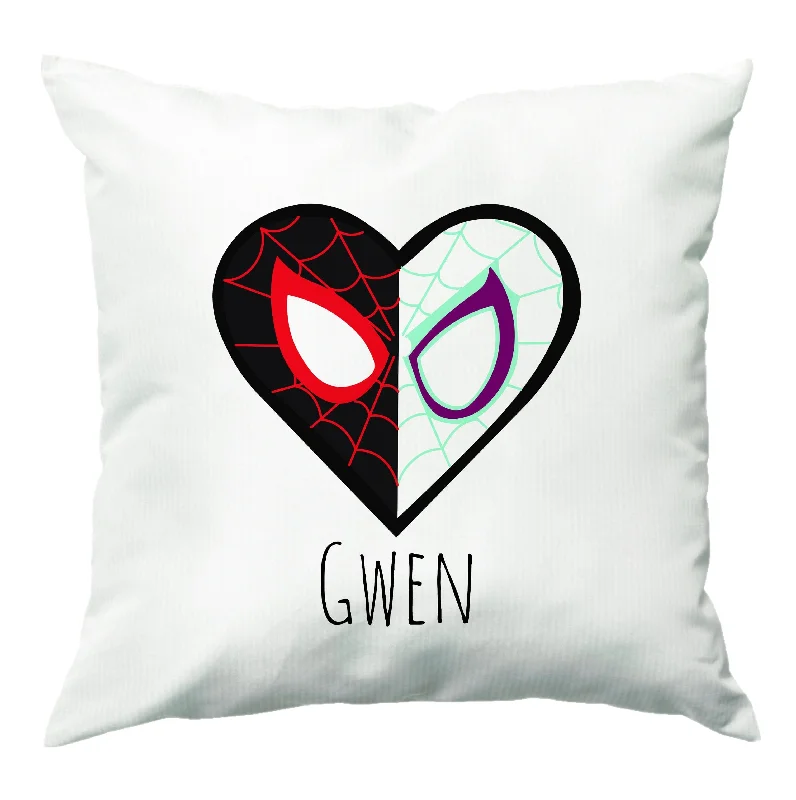 Clearance Sale Gwen And SpiderMan - Personalised Superhero Comic Cushion