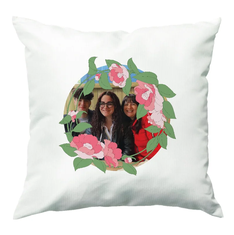 Best Seller Floral Wreath - Personalised Mother's Day Cushion