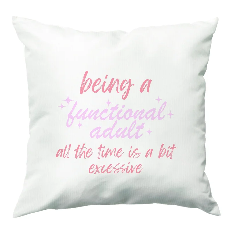 The Best Prices Being A Functional Adult - Aesthetic Quote Cushion