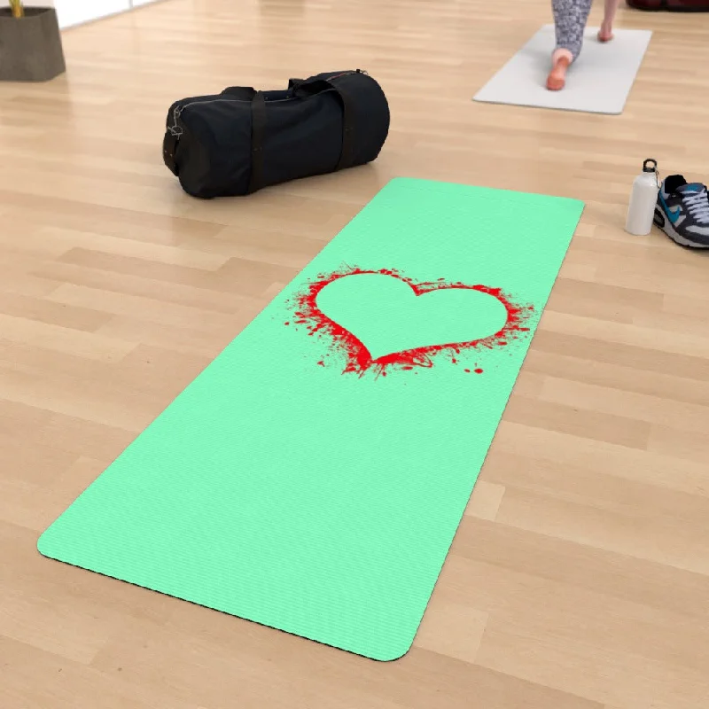 Customer Appreciation Sale Yoga Mat - Heart Splat - Zest