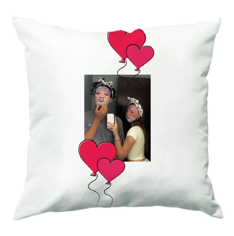 One-DAY Sale Heart Balloons - Personalised Couples Cushion