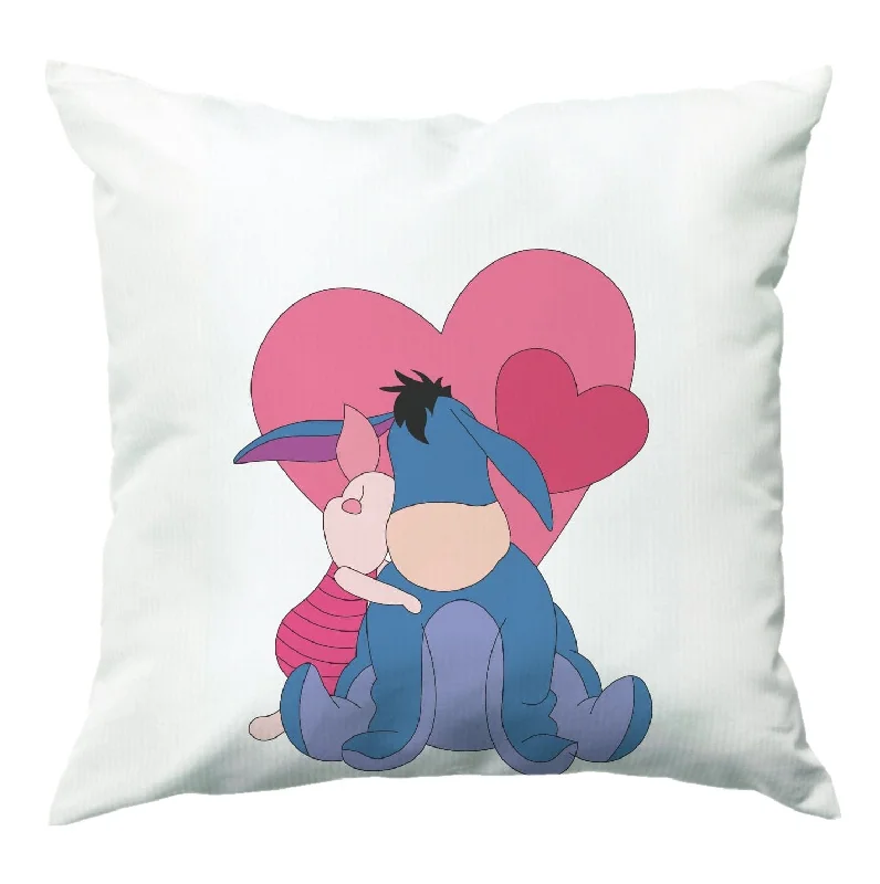 Best Bargains Donkey and Pig Valentine's Cushion