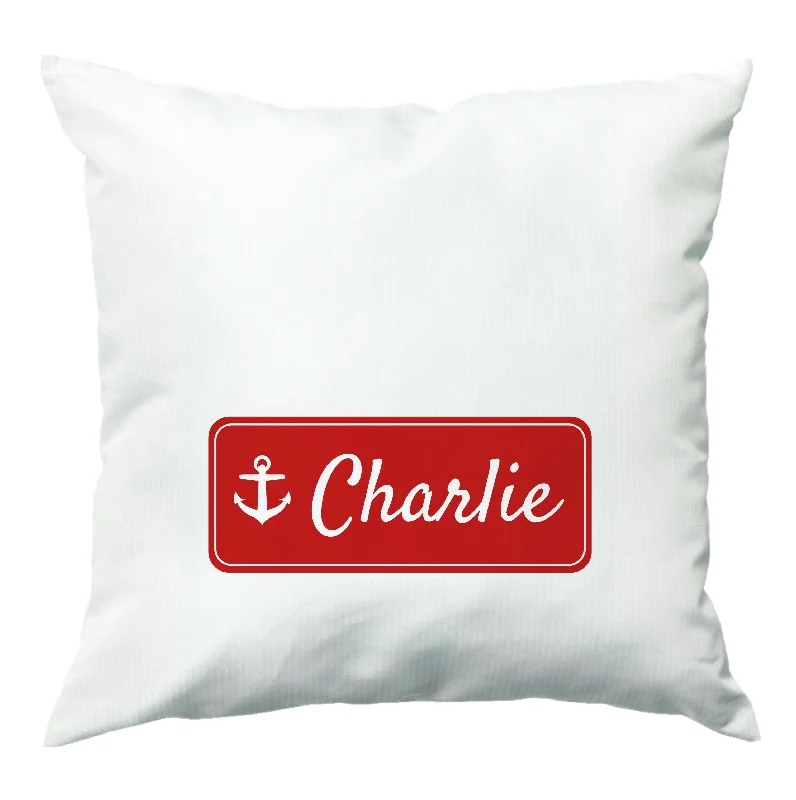 Take Advantage Scoops Ahoy Name Tag - Personalised Stranger Cushion