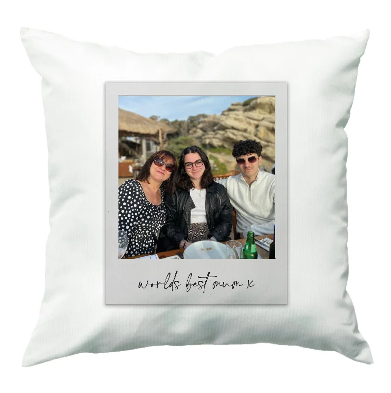 Flash Sale Worlds Best Mum Polaroid - Personalised Mother's Day Cushion