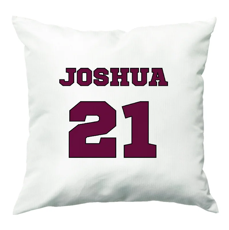 Seasonal Sale Burgundy - Personalised Football   Cushion
