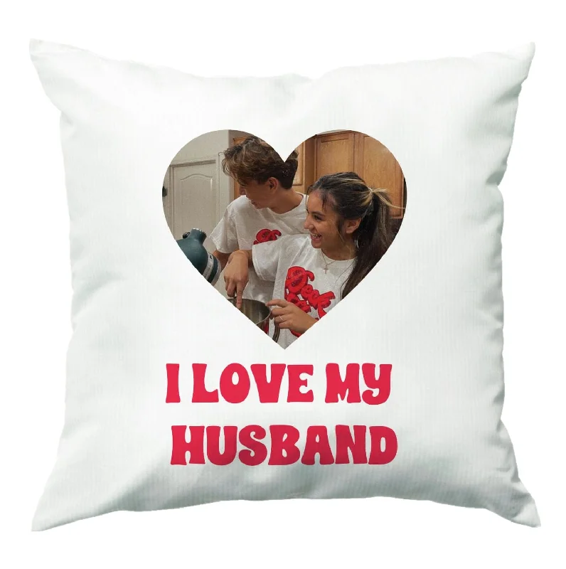 Mega Sale I Love My Husband - Personalised Couples Cushion
