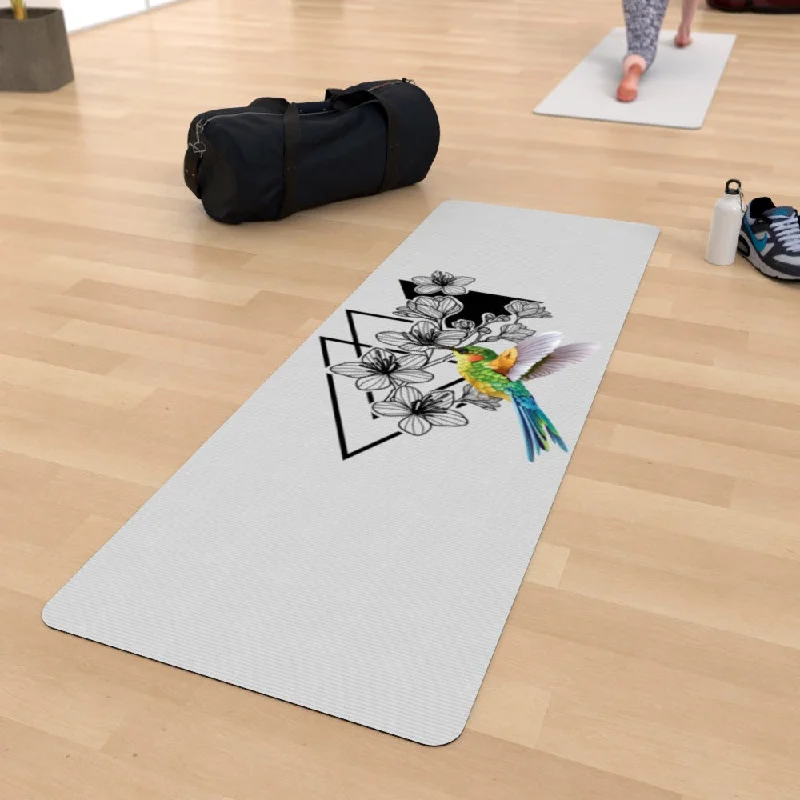 Year-End Sale Yoga Mat - Colourful Hummingbird