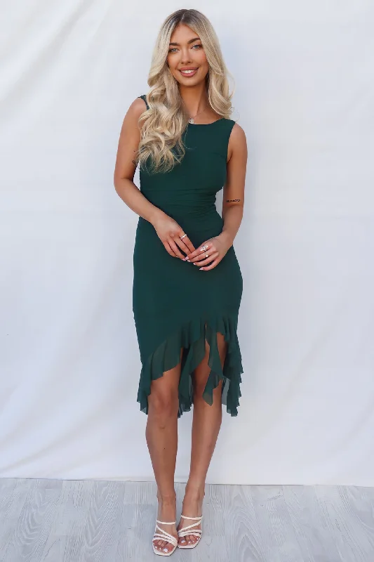 Markdowns Tabitha Midi Dress - Forest Green