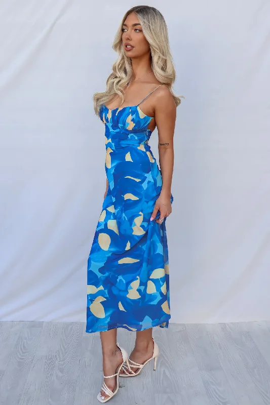 Limited Availability July Maxi Dress - Blue