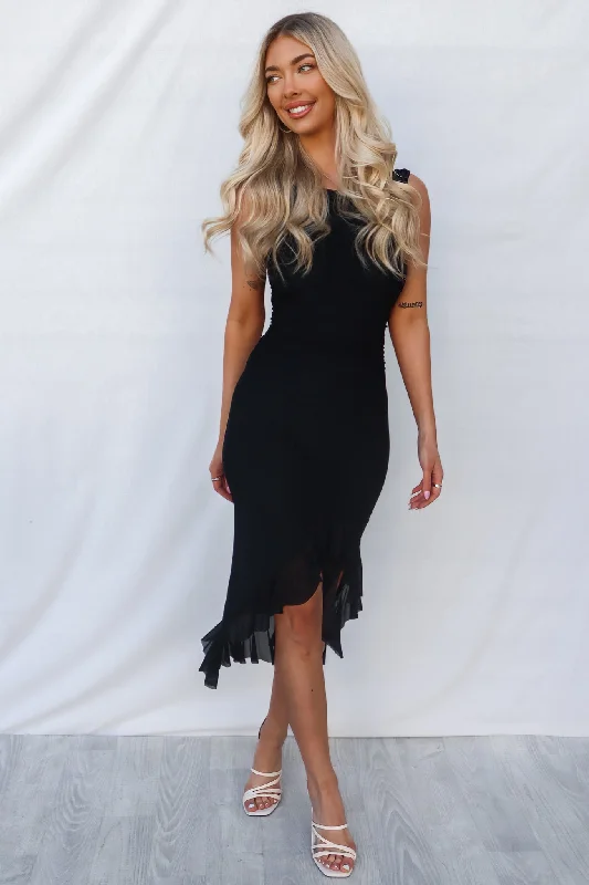 Price Reduction Tabitha Midi Dress - Black