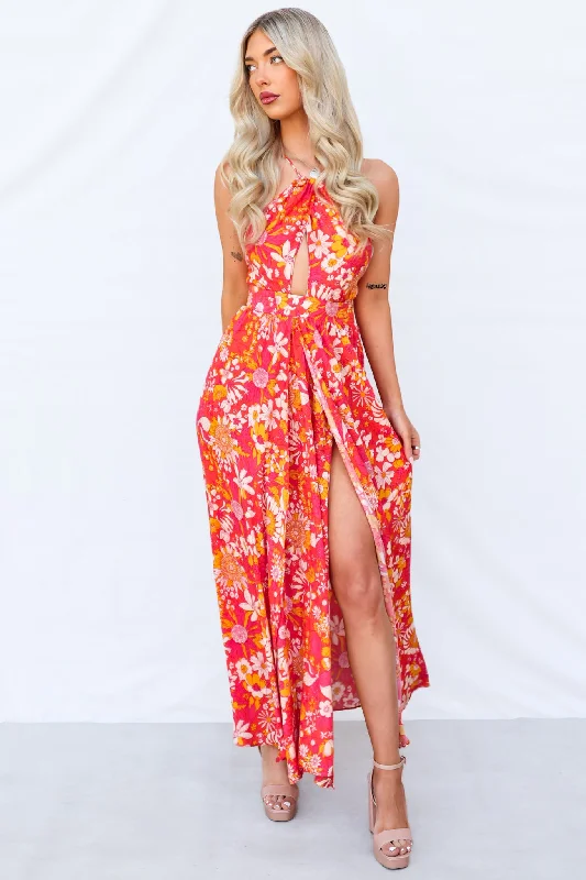 Weekend Deal Tahnee Maxi Dress - Orange Multi