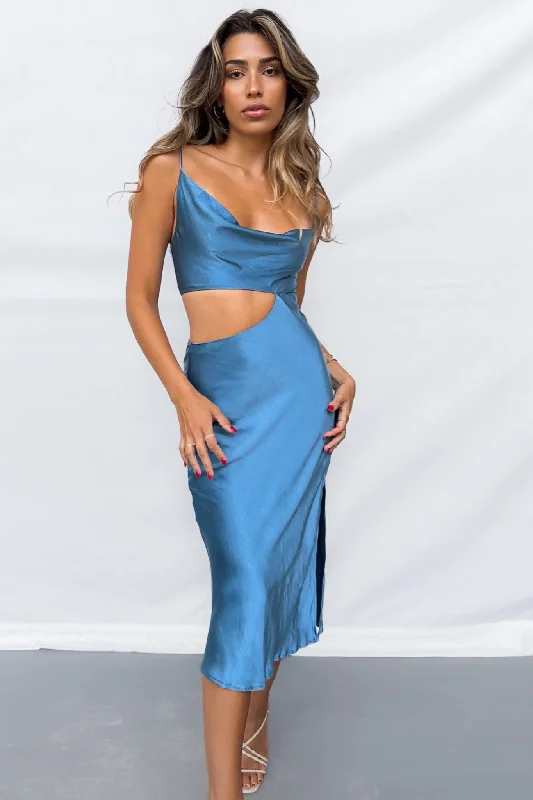 Special Offer Declan Midi Dress - Blue
