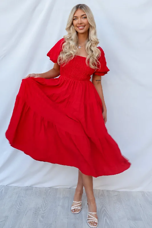 Seasonal Clearance Daiquiri Maxi Dress - Red