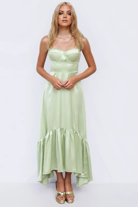 Mega Sale Charming Maxi Dress - Pistachio