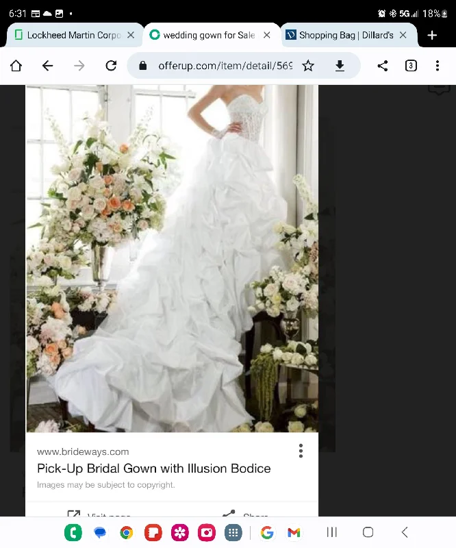 Customer Appreciation Sale David's Bridal Pick-up illusional bodice and lace up back