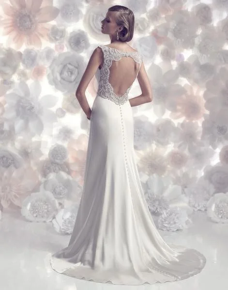 Massive Deals Casablanca B088 Open Back Sheath Wedding Dress