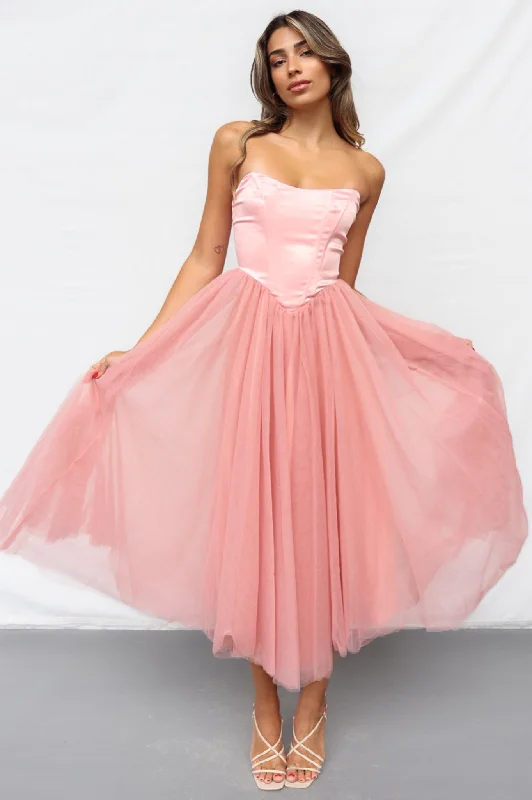 Markdowns Aurora Midi Dress - Pink