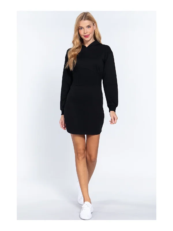 Huge Savings ALMOST FAMOUS Womens Stretch Long Sleeve Mini Sheath Dress
