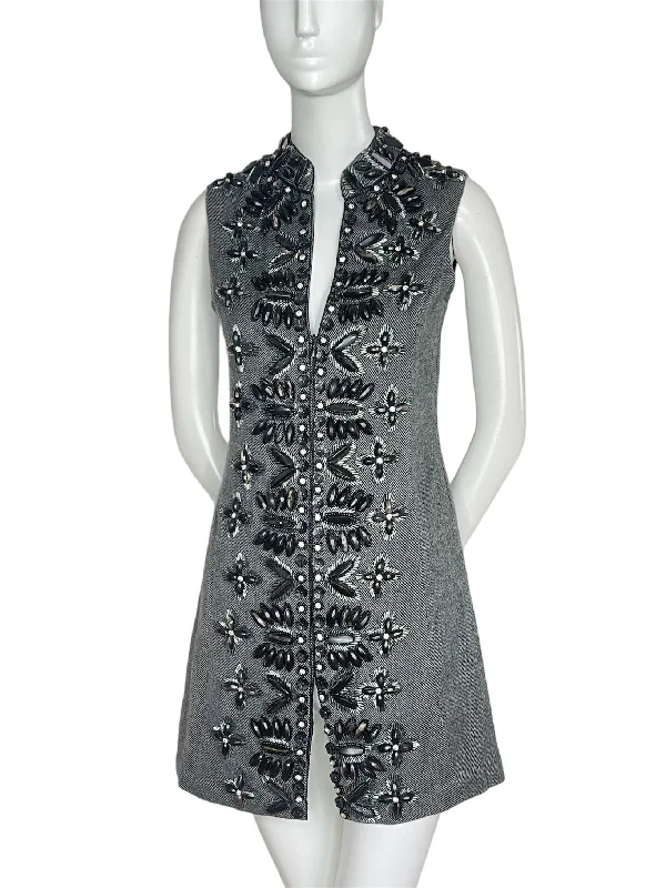 Closeout Sale Gorgeous vintage beaded cashmere shift dress