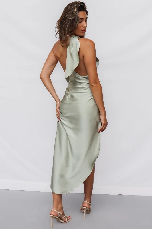 Stock Up and Save Maxine Midi Dress - Sage