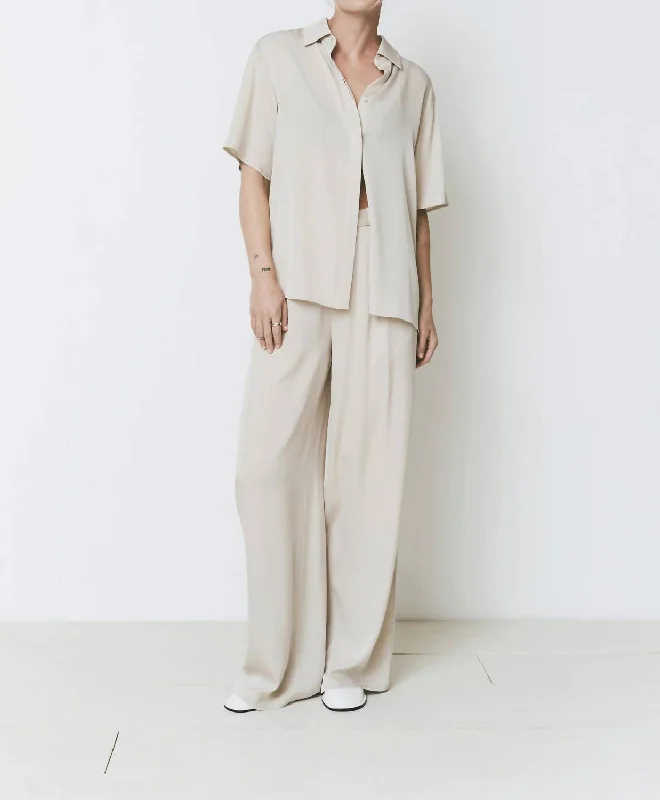 Special Discount Atelier Satin Shirt In Light Grey