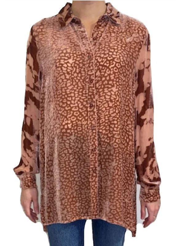 Value Deals Audrey Button Down Shirt In Burnt Sienna