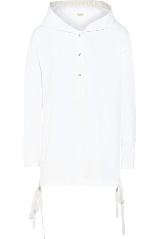 Clearance Event Ayon Cotton Shirt Lightweight Jacket In White