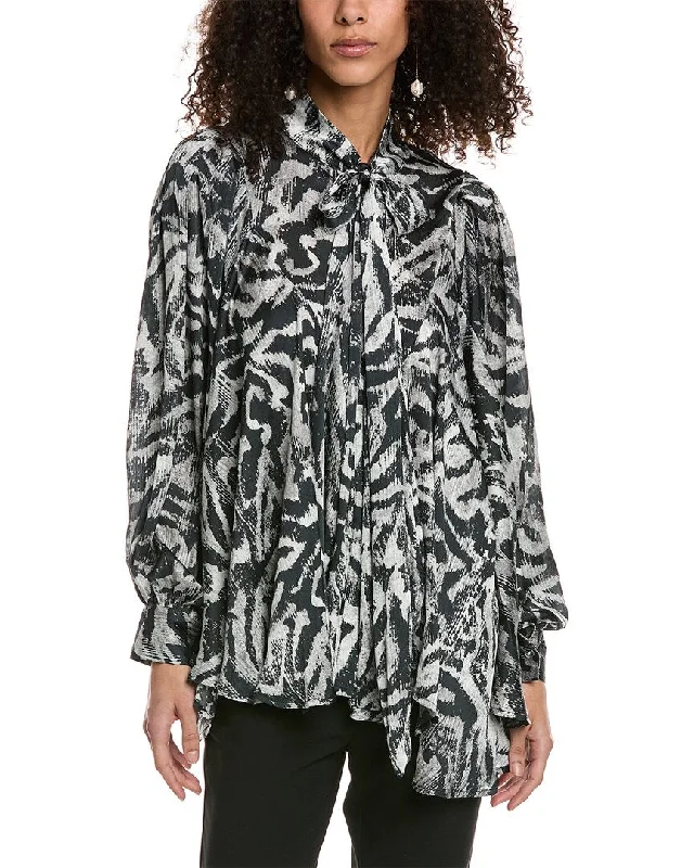 Act Fast Beulah Scarf Neck Top