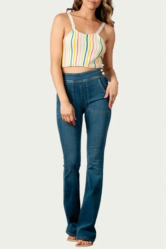 Limited Time Discount Brassica Knit Striped Tank In Pastel Stripe