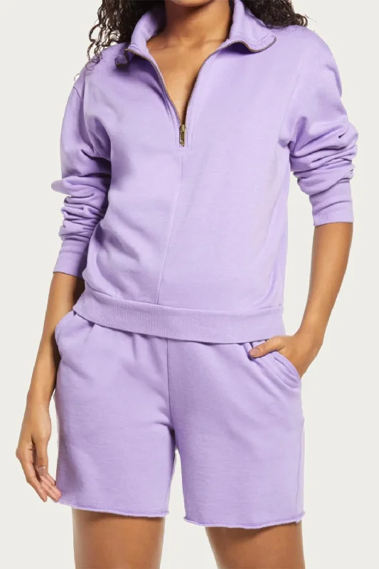 Buy Now Canon Fleece Half-Zip Sweatshirt In Lilac