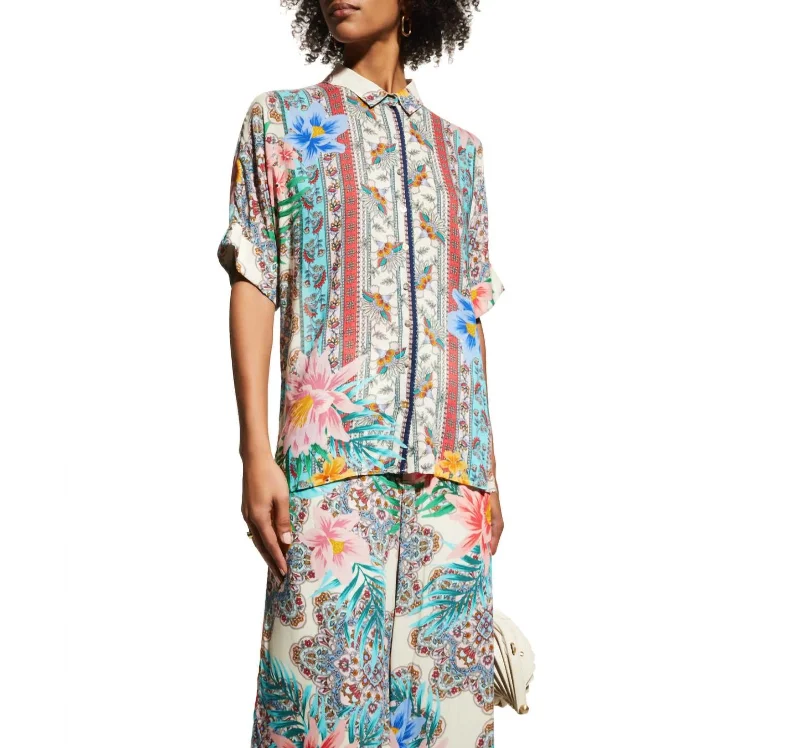 Deal Dash Clover Button Down Shirt In Multi