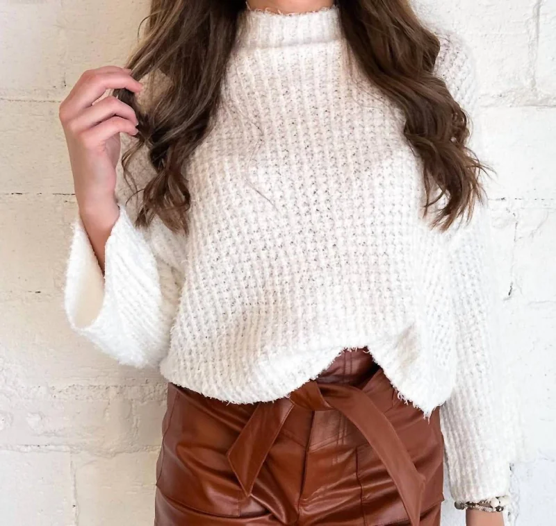 Seasonal Clearance Cold Days Knit Top In White