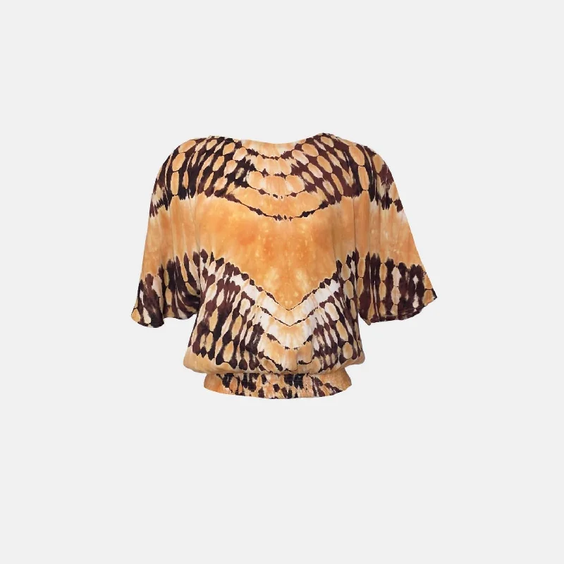 Special Savings Demi Hand Painted Tie Dye Top In Oasis