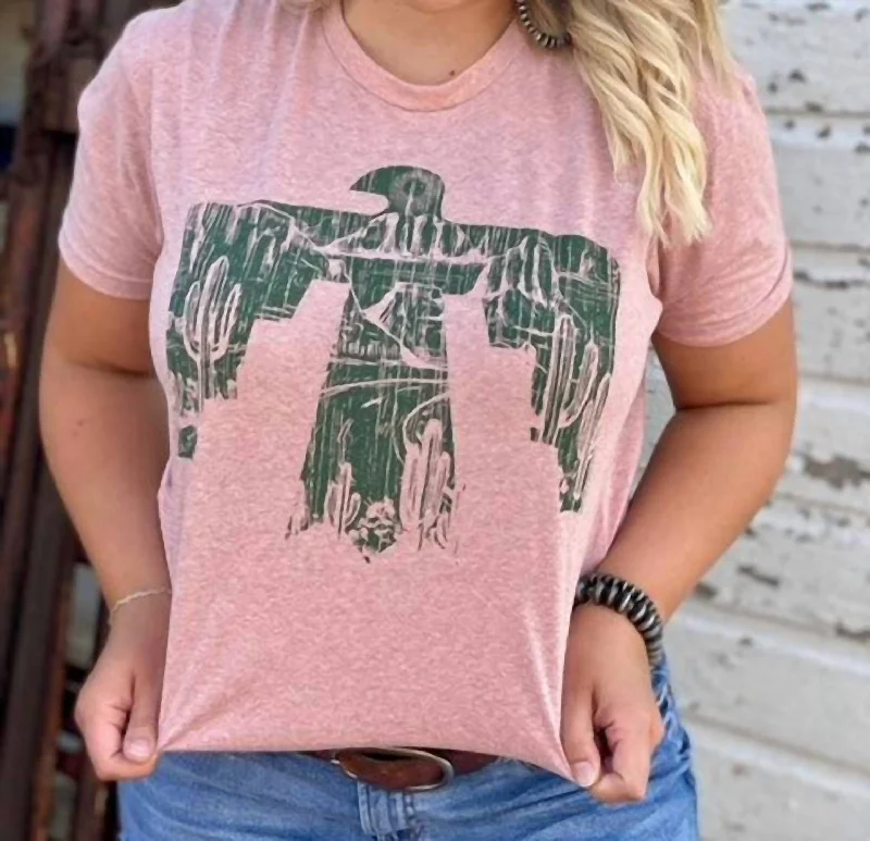 Blowout Deals Desert Scene Thunderbird Tee In Pink