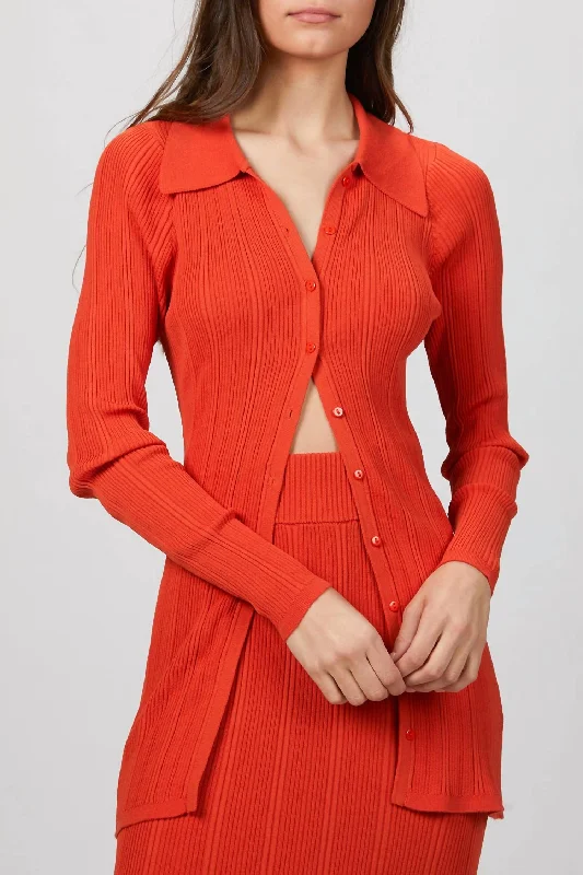 Savings Bonanza Di Knit Top In Fire