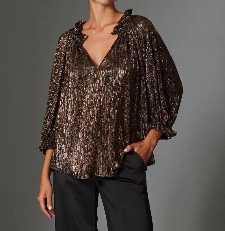 Huge Discounts Ellie Blouse In Copper