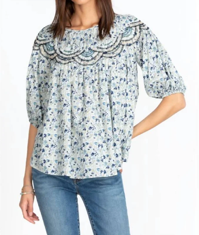 YEAR-End Clearance Floral Tatiana Top In Peasant