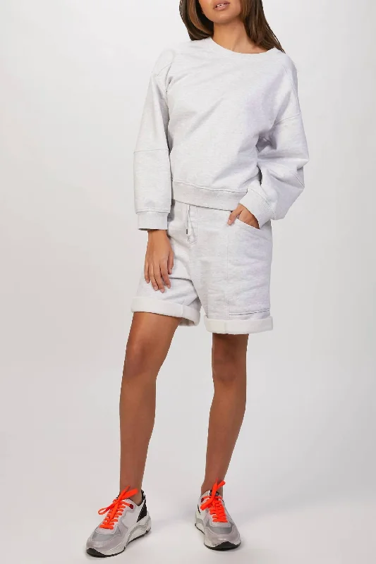 Crazy Deals Harper Organic Cotton Crewneck Sweatshirt In Birch Heather