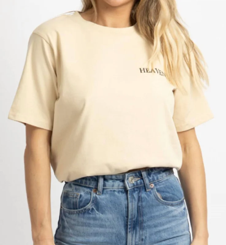 Midnight Sale Heavenly Graphic Tshirt In Tan