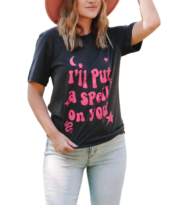 Deal Zone I Put A Spell On You Tee In Black