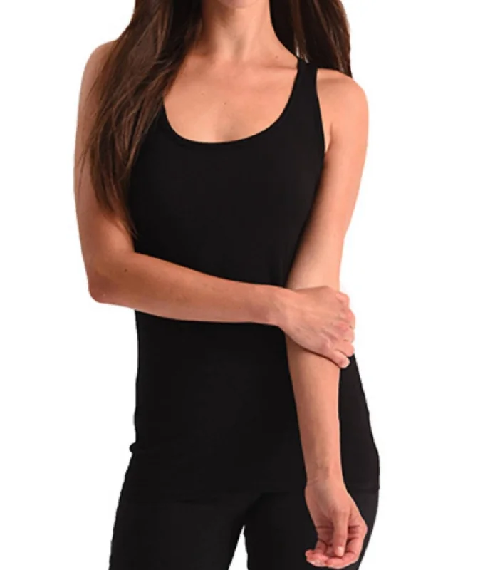 Huge Savings Jersey Bra-Friendly Tank Top In Black