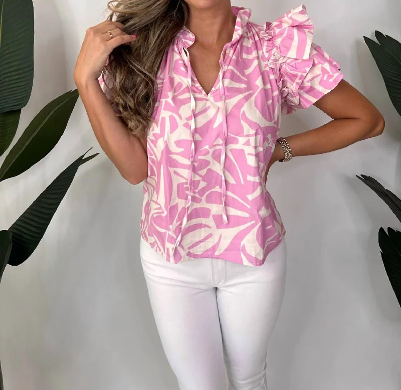 Discount Mania Kata Top In Pink