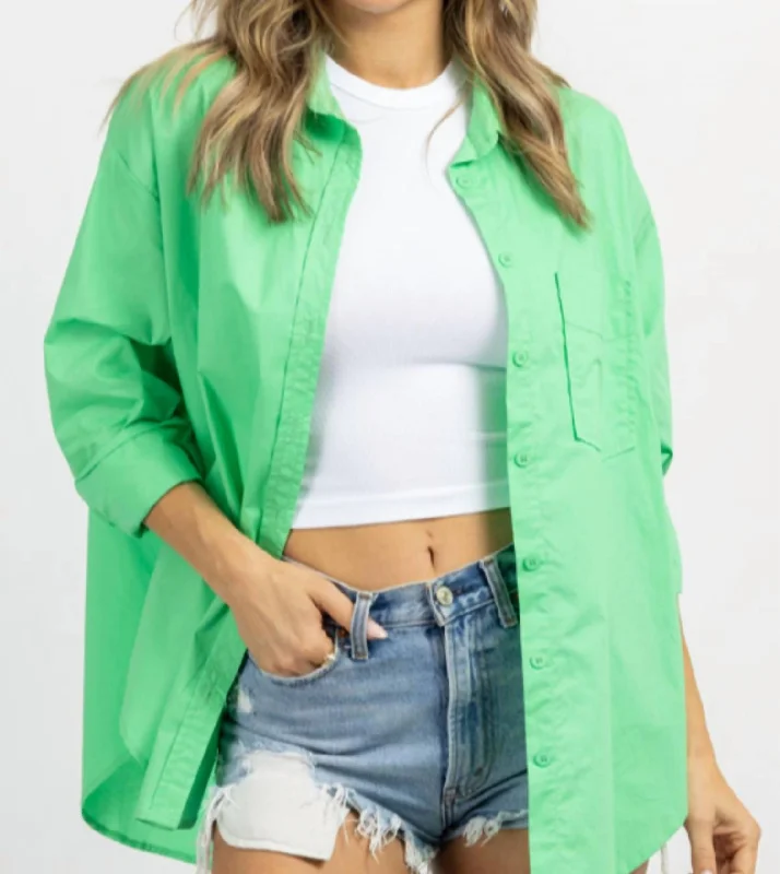 Reduced Prices Kelly Relaxed Button Down In Green