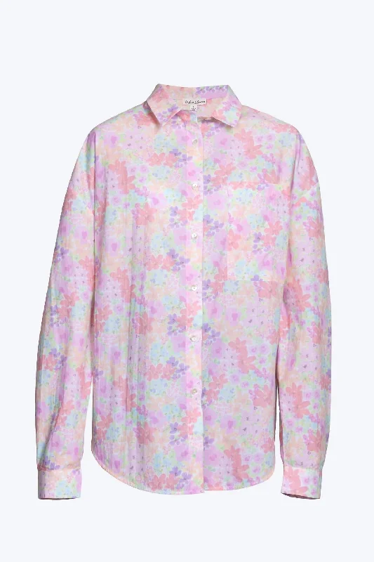 Price Smash Kennedy Floral-Print Cotton-Poplin Shirt In Light Pink Floral
