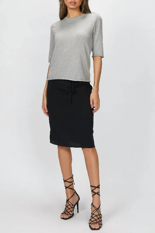 Mega Deal Knitted Tee In Grey