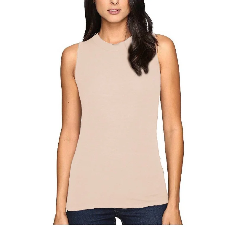 Act Now Krystine-Sleeveless Rib Tank Top In Gradenia