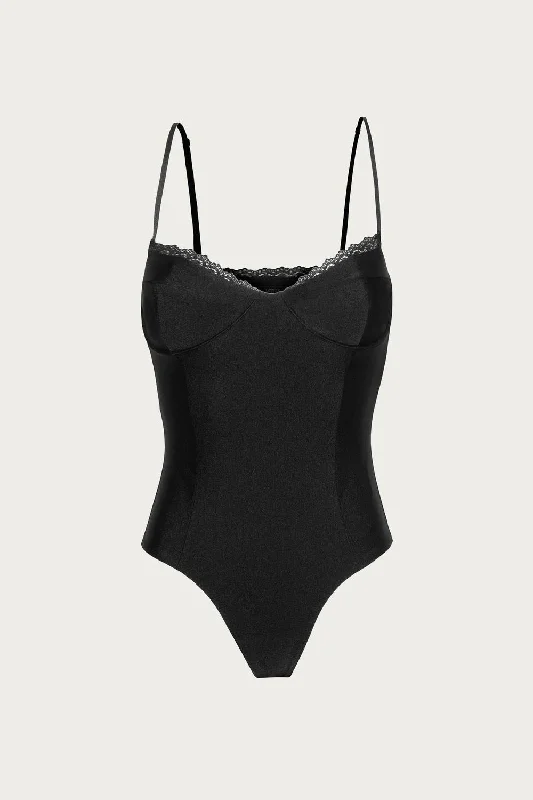 Special Price Liam Fitted Bodysuit In Noir