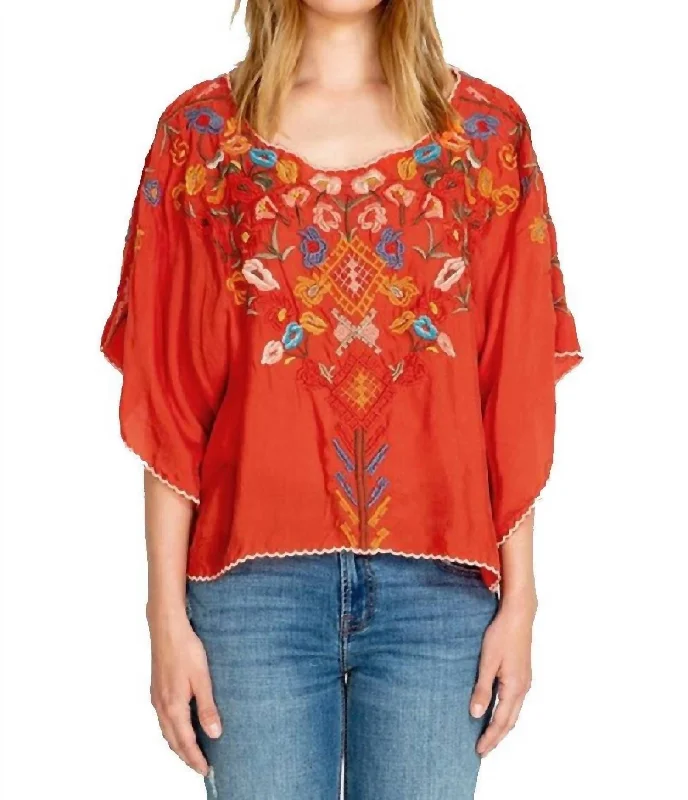 Take Advantage Lombriga Cupra Blouse In Lava